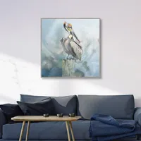 Perched In Paradise Framed Canvas Art Print