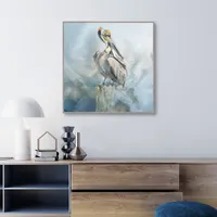 Perched In Paradise Framed Canvas Art Print