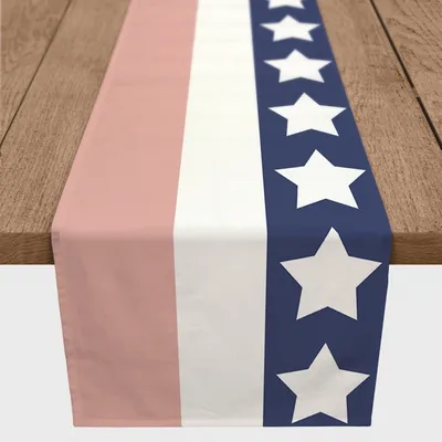 July 4th Simple Stripe Decorative Table Runner