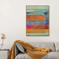 Golden Rain Framed Canvas Art Print