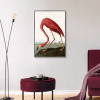 American Flamingo Framed Canvas Art Print