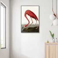 American Flamingo Framed Canvas Art Print