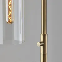 Bronze Glass Cylinder Shade Floor Lamp