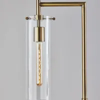 Bronze Glass Cylinder Shade Floor Lamp