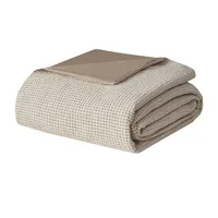 Beige Waffle Weave 3-pc. Queen Duvet Cover Set