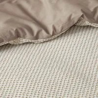 Beige Waffle Weave 3-pc. Queen Duvet Cover Set