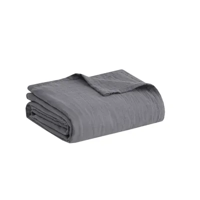 Gray Full/Queen Lightweight Cotton Blanket