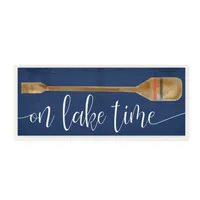 Blue On Lake Time Wall Plaque