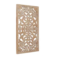 Brown Bohemian Floral Wall Plaque