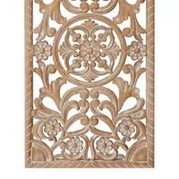 Brown Bohemian Floral Wall Plaque
