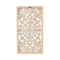 Brown Bohemian Floral Wall Plaque