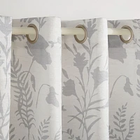 Dove Gray Floral 2-pc. Curtain Panel Set, 84 in.