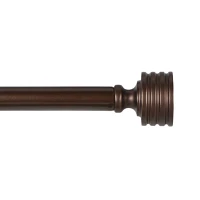 Bronze Stacked Cylinder Curtain Rod, 120 in.