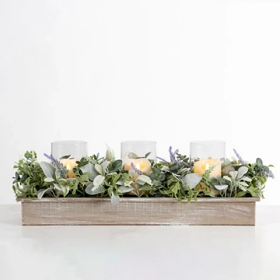 Lavender and Lambs Ear Centerpiece