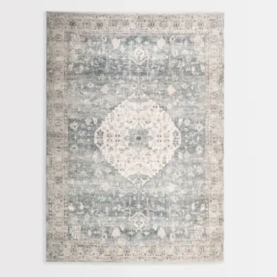 Rosette Dusty Aqua Area Rug