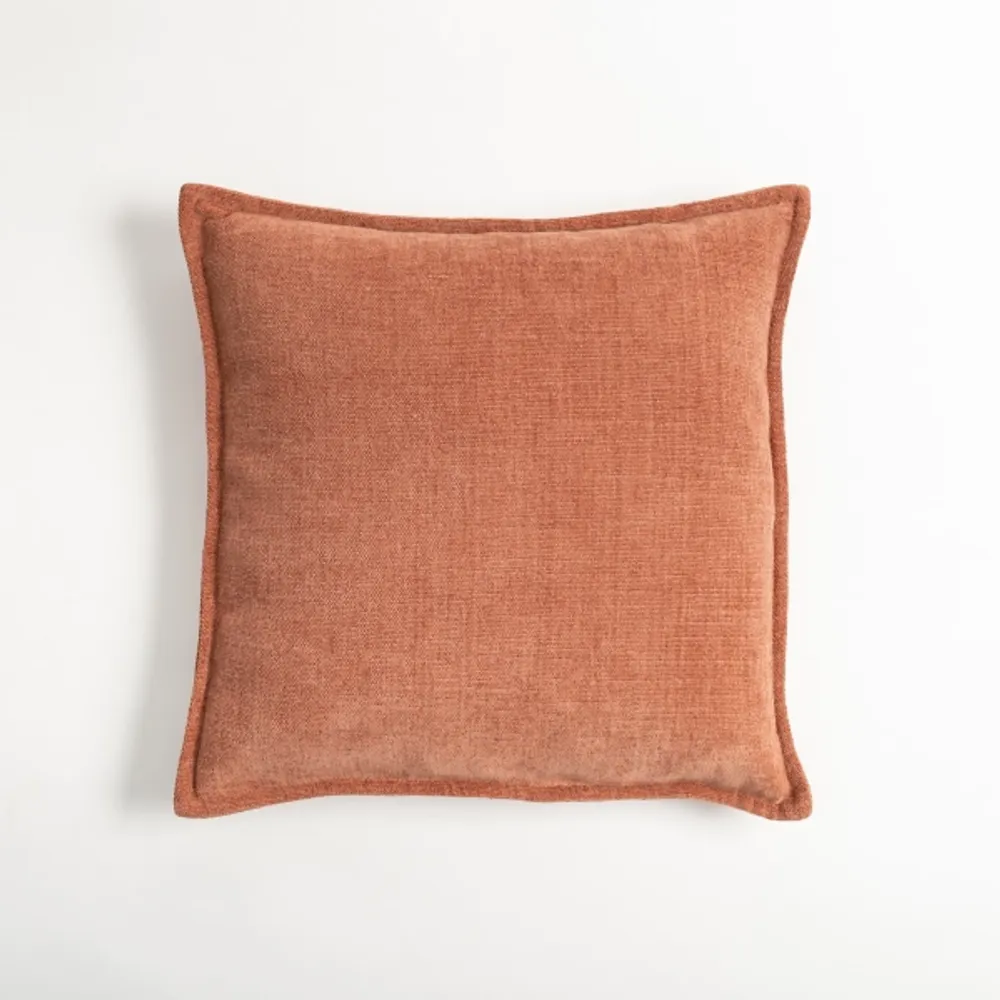 Terracotta Chenille Throw Pillow