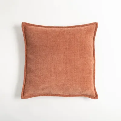 Terracotta Chenille Throw Pillow