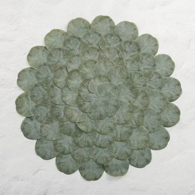 Round Eucalyptus Leaves Placemat