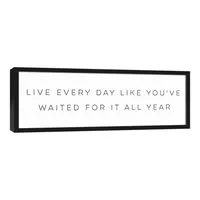 Live All Year Framed Canvas Wall Plaque