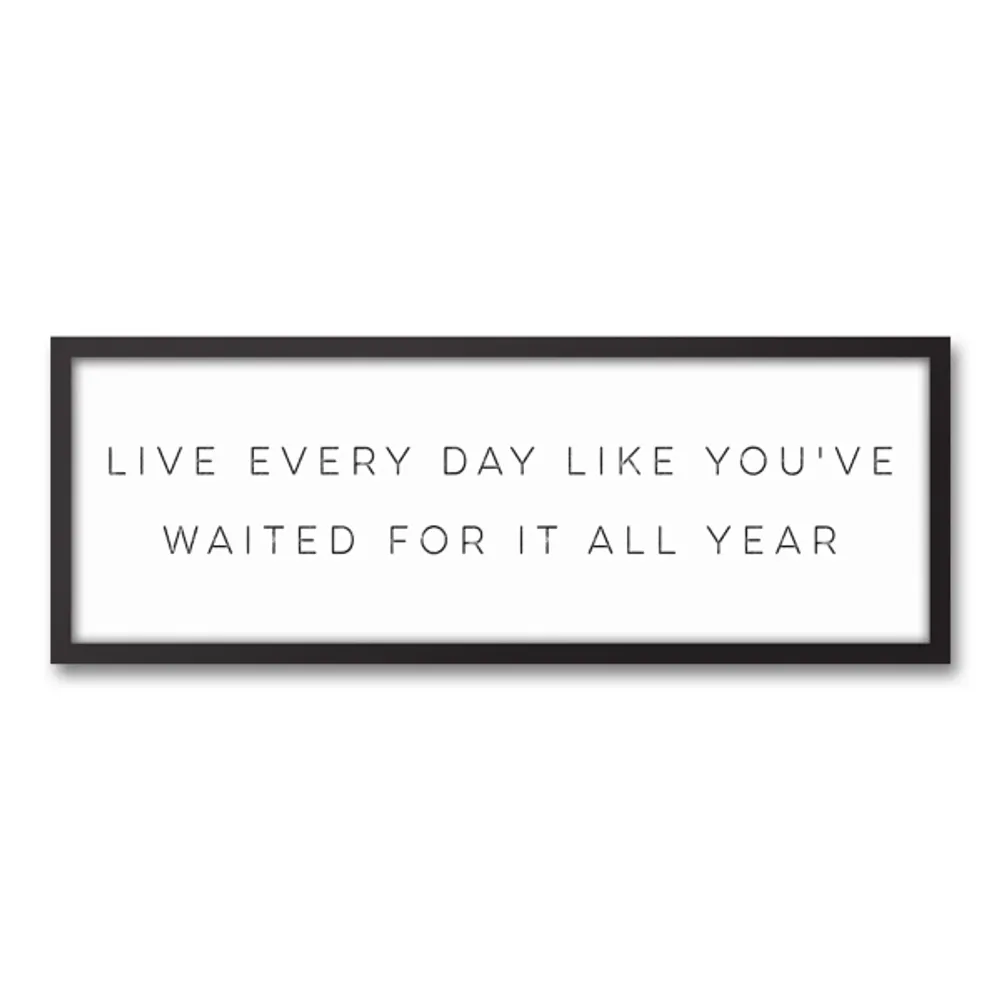 Live All Year Framed Canvas Wall Plaque