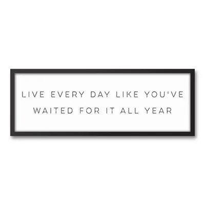 Live All Year Framed Canvas Wall Plaque