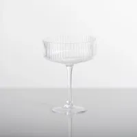 Linear Ribbed Coupe Glass
