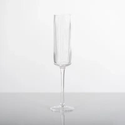 Linear Ribbed Champagne Flute