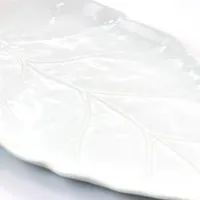 Martha Stewart White Ceramic Leaf Platter