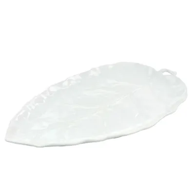Martha Stewart White Ceramic Leaf Platter