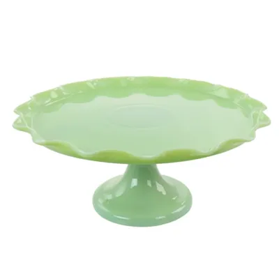 Jadeite Glass Martha Stewart Scalloped Cake Stand