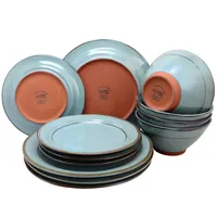 Azure Glazed Round 12-pc. Dinnerware Set