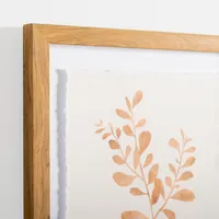 Orange Leaves I Deckled Framed Art Print