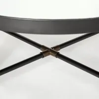 Bronze and Onyx Mirror Top Round Coffee Table