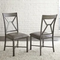Gray Wood Upholstered 5-pc. Dining Set