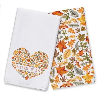 Let's Fall in Love Hand Towels, Set of 2