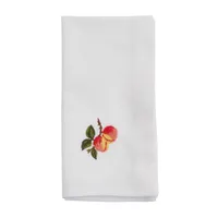 Peach Embroidered 4-pc. Napkin Set