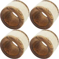 Rope Wrapped 4-pc. Napkin Ring Set