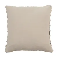 Cream Block Print Throw Pillow