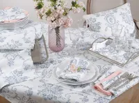 Blue and White Floral Table Runner