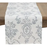 Blue and White Floral Table Runner