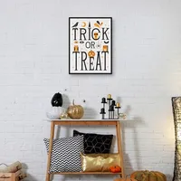 Trick or Treat Framed Canvas Wall Plaque