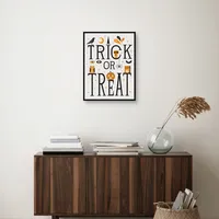 Trick or Treat Framed Canvas Wall Plaque