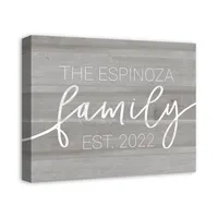 Personalized Family Dated Canvas Wall Art