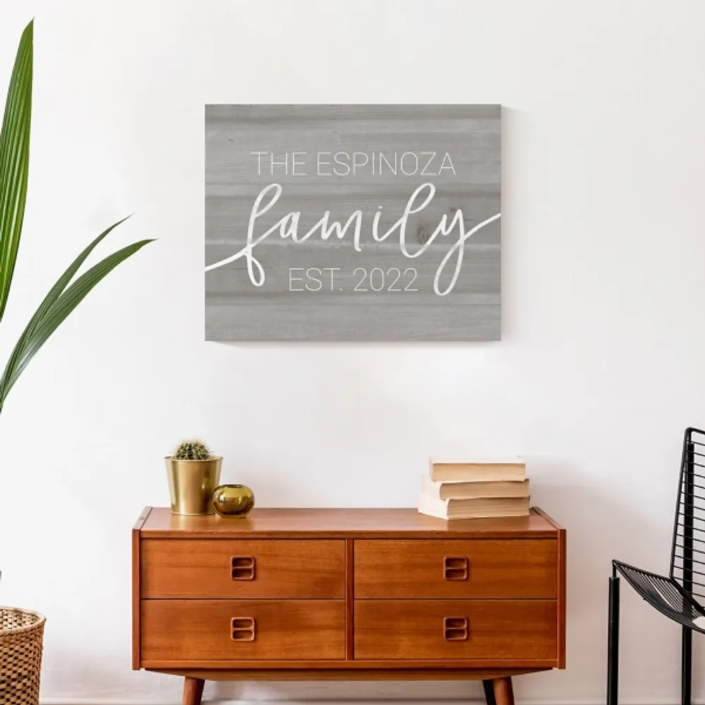 Personalized Family Dated Canvas Wall Art