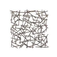 Silver Abstract Tubes Spill Wall Plaque