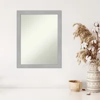 Brushed Nickel Modern Decorative Wall Mirror
