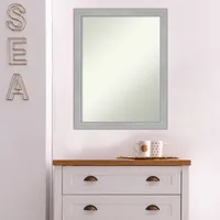 Brushed Nickel Modern Decorative Wall Mirror