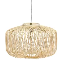 Natural Rattan Geometric Pendant Light