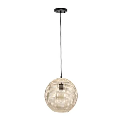 Natural Rattan Sphere Pendant Light