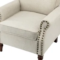 Light Gray Miriam Nailhead Trim Armchair